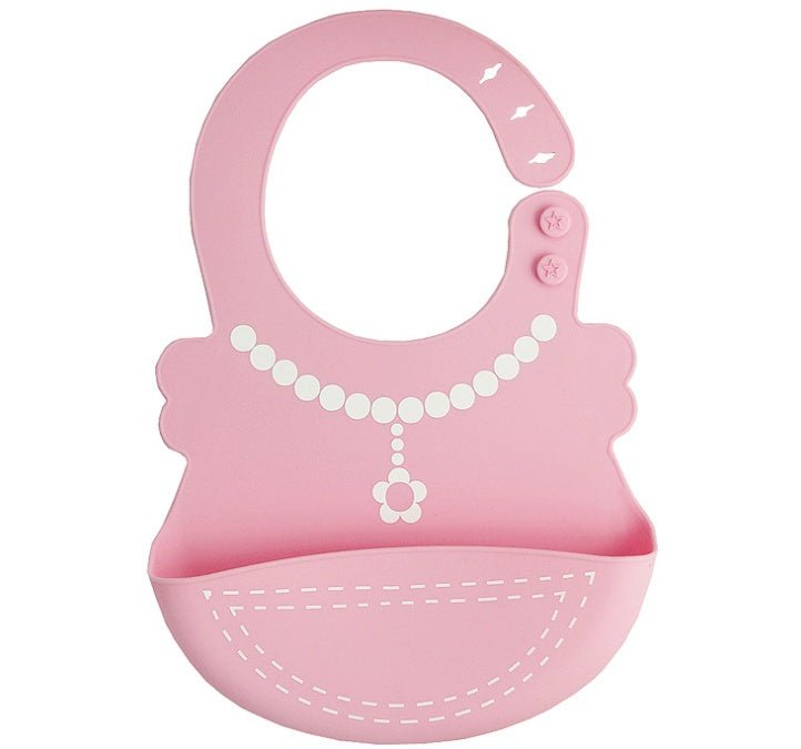 Baby Bibs Waterproof Silicone Feeding Bibs $22.73 Dana Fashion Color: 1 Baby Clothing Overview The baby bucket bib is made from FDA-approved, food-grade silicone with a deep pocket to catch food and drink spills. Eco-chic fashion: Independent artist's des