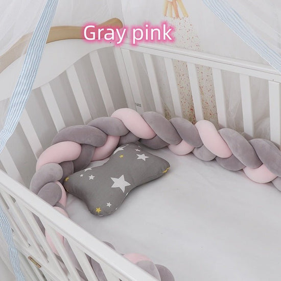 Baby Bumper Bed Braid Knot Pillow Cushion Bumper for Infant cuna Bebe lit Crib Protector Cot Bumper Room Decor $96.06 Dana Fashion Color: Ash powder Size: 4M Baby Clothing Overview: 1. Safety protection, anti-collision and anti-pinch Surrounding protectio