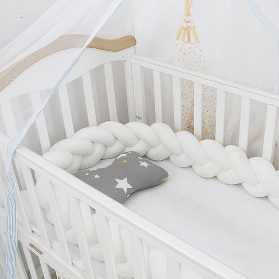 Baby Bumper Bed Braid Knot Pillow Cushion Bumper for Infant cuna Bebe lit Crib Protector Cot Bumper Room Decor $96.06 Dana Fashion Color: Ash powder Size: 4M Baby Clothing Overview: 1. Safety protection, anti-collision and anti-pinch Surrounding protectio
