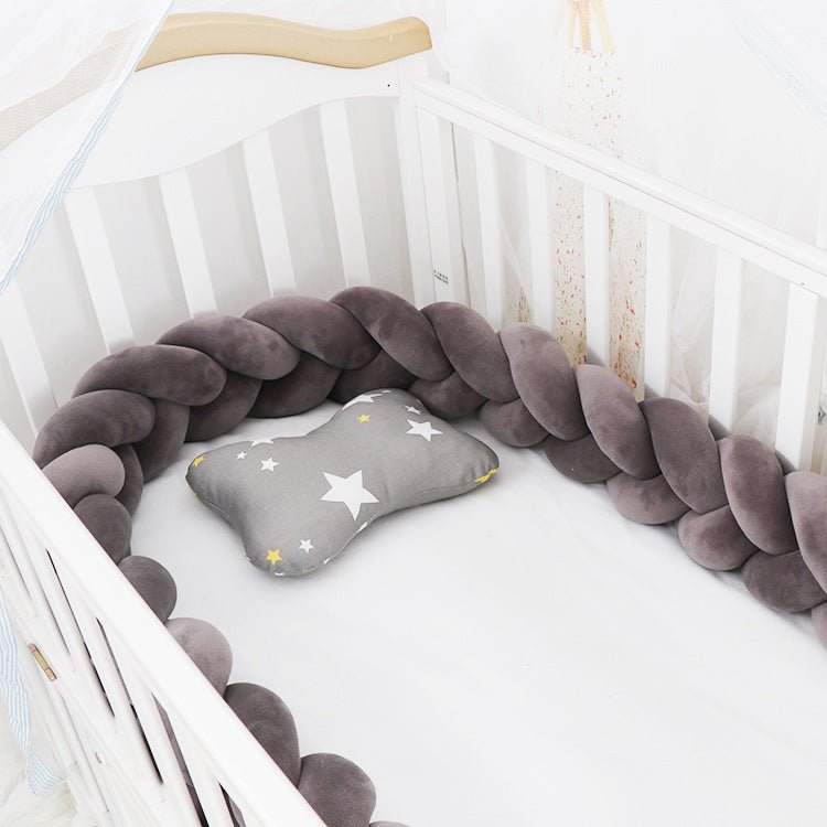 Baby Bumper Bed Braid Knot Pillow Cushion Bumper for Infant cuna Bebe lit Crib Protector Cot Bumper Room Decor $34.84 Dana Fashion Color: Dark grey Size: 1M Baby Clothing Overview: 1. Safety protection, anti-collision and anti-pinch Surrounding protection