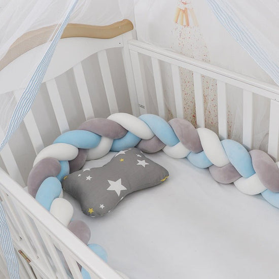 Baby Bumper Bed Braid Knot Pillow Cushion Bumper for Infant cuna Bebe lit Crib Protector Cot Bumper Room Decor $96.06 Dana Fashion Color: Ash powder Size: 4M Baby Clothing Overview: 1. Safety protection, anti-collision and anti-pinch Surrounding protectio