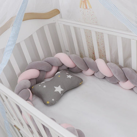 Baby Bumper Bed Braid Knot Pillow Cushion Bumper for Infant cuna Bebe lit Crib Protector Cot Bumper Room Decor $34.84 Dana Fashion Color: Gray pink Size: 1M Baby Clothing Overview: 1. Safety protection, anti-collision and anti-pinch Surrounding protection