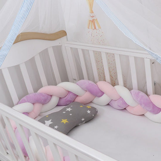 Baby Bumper Bed Braid Knot Pillow Cushion Bumper for Infant cuna Bebe lit Crib Protector Cot Bumper Room Decor $96.06 Dana Fashion Color: Ash powder Size: 4M Baby Clothing Overview: 1. Safety protection, anti-collision and anti-pinch Surrounding protectio