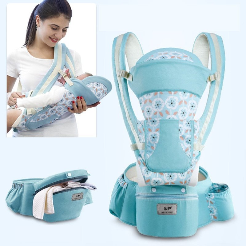 Baby carrier baby waist stool breathable multifunction $83.44 Dana Fashion Color: Flower green cloth Baby & Mother Fabric: fabric cotton, lining polyester Has a long back panel to protect your baby from the wind and the sun The long back plate also protec