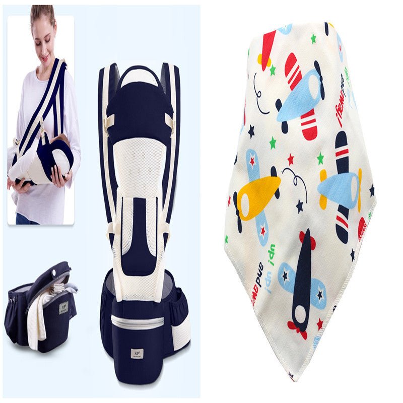 Baby carrier baby waist stool breathable multifunction $94.41 Dana Fashion Color: Set Baby & Mother Fabric: fabric cotton, lining polyester Has a long back panel to protect your baby from the wind and the sun The long back plate also protects the baby's s