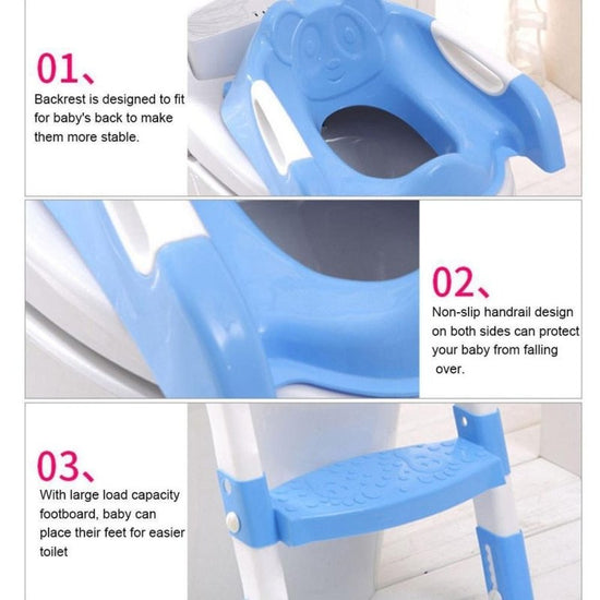 Baby Child Potty Toilet Trainer $89.03 Dana Fashion Color: Blue Baby & Mother Overview: 100% Brand New & High quality. Made of high-quality PP material, it is smooth and burr free. It not only make baby comfortable to sit, but also let mother convenient t