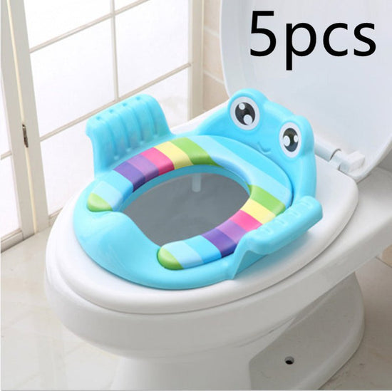 Baby Children Toilet Seat Toilet $121.04 Dana Fashion Color: Blue 5pcs Baby & Mother Overview: Safe, comfortable and practical. Good quality PP material, soft, burr-free, comfortable for baby to sit on. With adjustable non-slip pads on the bottom, more st