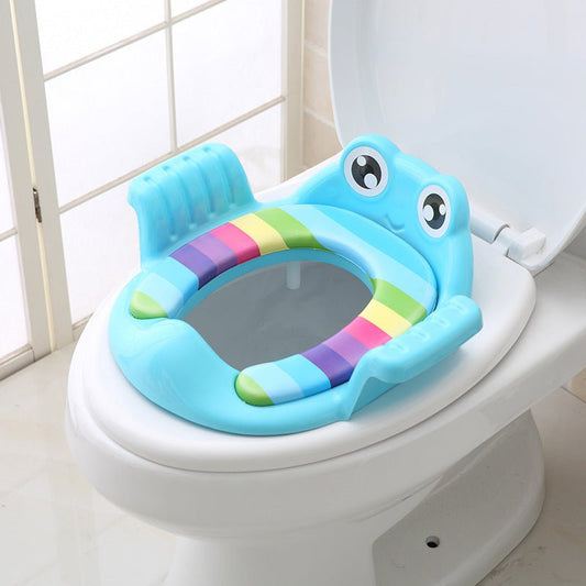 Baby Children Toilet Seat Toilet $73.40 Dana Fashion Color: Blue Baby & Mother Overview: Safe, comfortable and practical. Good quality PP material, soft, burr-free, comfortable for baby to sit on. With adjustable non-slip pads on the bottom, more stable,