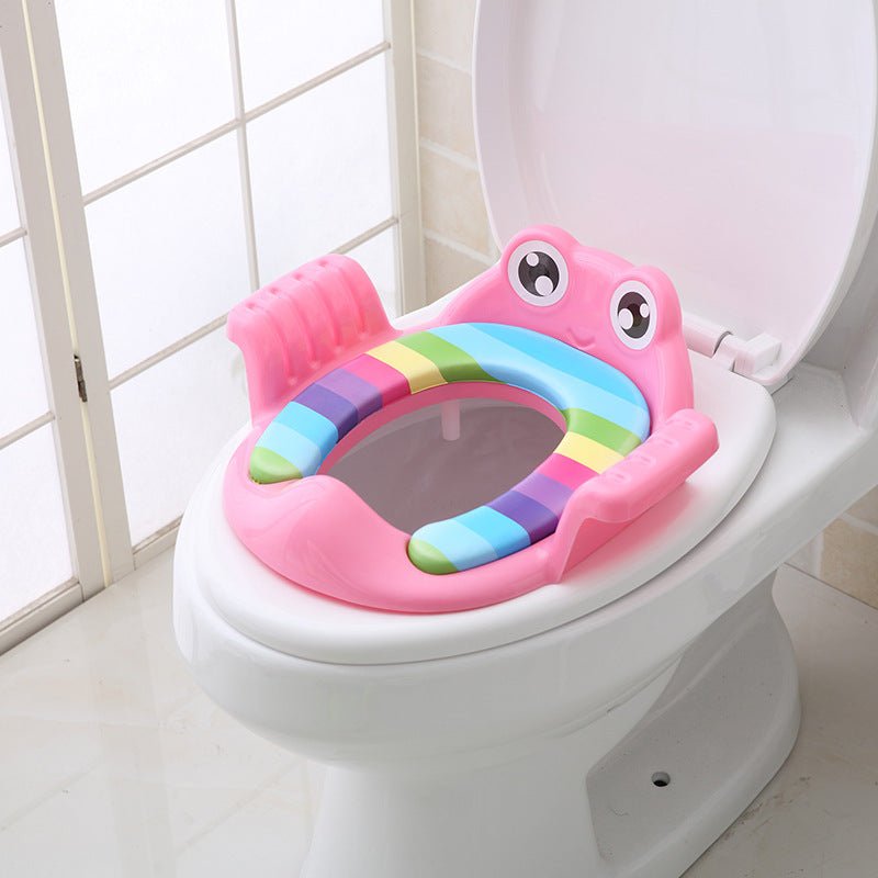 Baby Children Toilet Seat Toilet $71.68 Dana Fashion Color: Pink Baby & Mother Overview: Safe, comfortable and practical. Good quality PP material, soft, burr-free, comfortable for baby to sit on. With adjustable non-slip pads on the bottom, more stable,