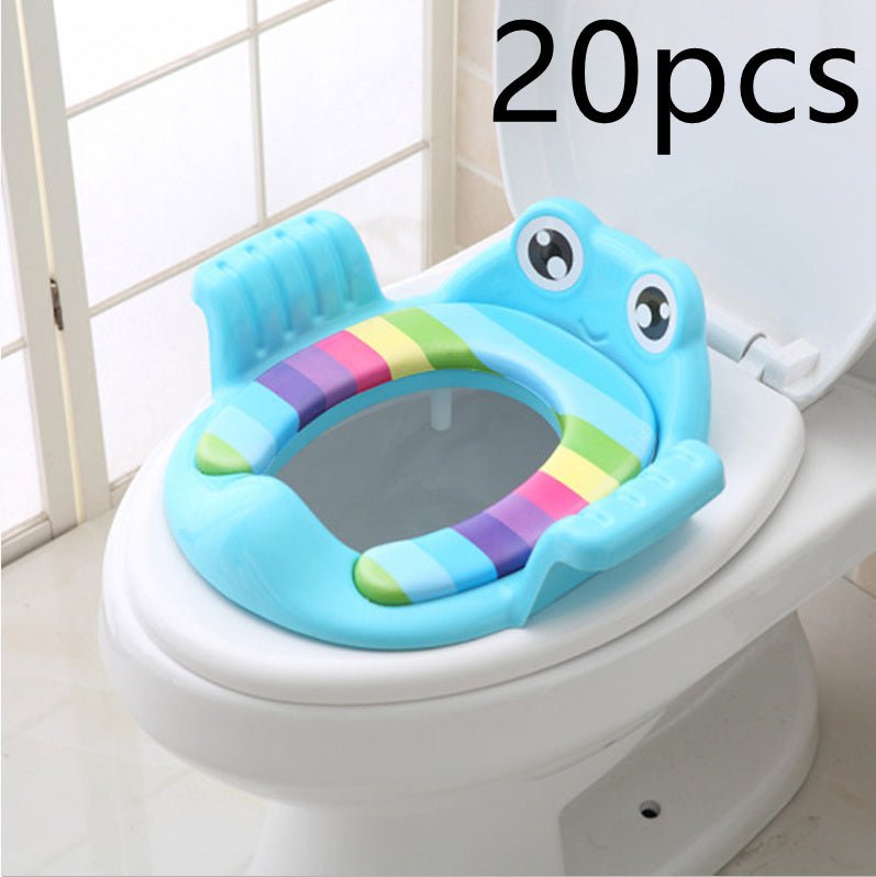 Baby Children Toilet Seat Toilet $332.76 Dana Fashion Color: Blue 20pcs Baby & Mother Overview: Safe, comfortable and practical. Good quality PP material, soft, burr-free, comfortable for baby to sit on. With adjustable non-slip pads on the bottom, more s