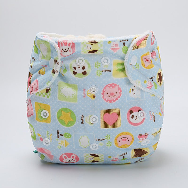 Baby cloth diaper pants cartoon diaper pants $10.34 Dana Fashion Color: Small animals Size: One size Baby Clothing Material: Polyester fiber Applicable age: 0-6 months,6-12 months,1-3 years Applicable people: no restrictions Color: Building blocks, yellow