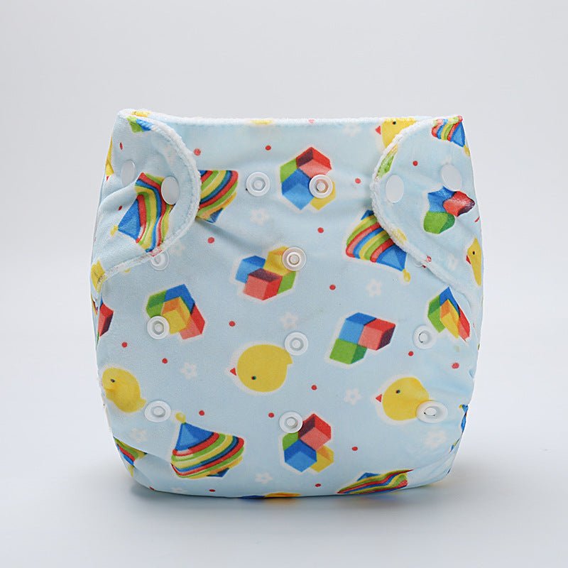 Baby cloth diaper pants cartoon diaper pants $10.34 Dana Fashion Color: Building blocks Size: One size Baby Clothing Material: Polyester fiber Applicable age: 0-6 months,6-12 months,1-3 years Applicable people: no restrictions Color: Building blocks, yell