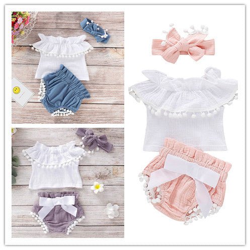 Baby clothes and pants $27.37 Dana Fashion Color: Blue Size: 100cm Baby Clothing Made of: Cotton pattern: plain Applicable gender: female Clothing placket: hedging Color classification: pink, blue, purple Combination form: sleeveless + pants 预览 删除 1. Asia