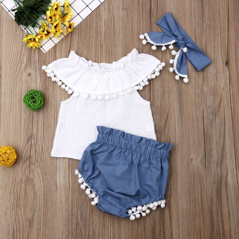 Baby clothes and pants $27.37 Dana Fashion Color: Blue Size: 100cm Baby Clothing Made of: Cotton pattern: plain Applicable gender: female Clothing placket: hedging Color classification: pink, blue, purple Combination form: sleeveless + pants 预览 删除 1. Asia