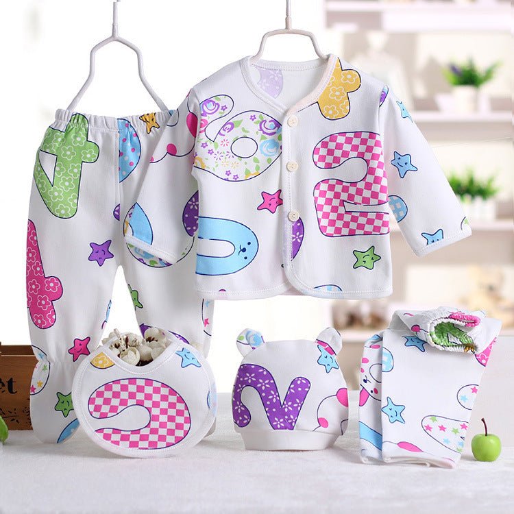 Baby Clothes, Baby Underwear, Newborn Underwear Five-piece Suit $19.50 Dana Fashion Color: Purple Size: One size Baby Clothing Product Information: Style: Casual Applicable gender: neutral/male and female Fabric technology: sanding, shearing, raising, sof