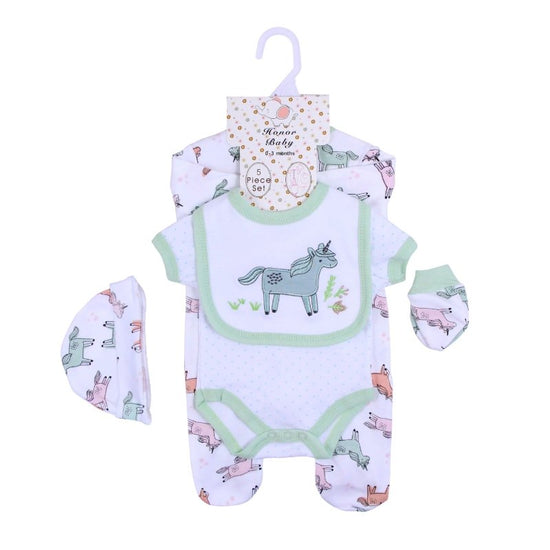 Baby Clothes Boys And Girls Onesie One Year Old Set $59.68 Dana Fashion Color: Green unicorn Size: 3M 6M 9M Baby Clothing Product information: Fabric name: cotton Main fabric composition: cotton Fabric process: Soft treatment Thickness: Thin Patterns: ani