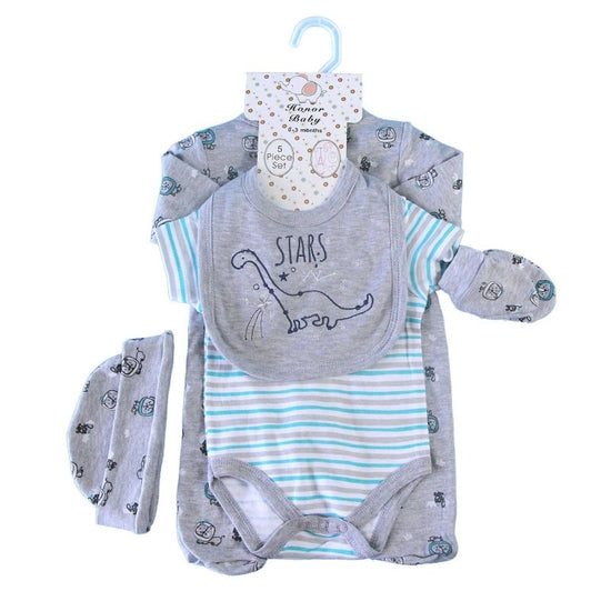 Baby Clothes Boys And Girls Onesie One Year Old Set $59.68 Dana Fashion Color: Grey dinosaur Size: 3M 6M 9M Baby Clothing Product information: Fabric name: cotton Main fabric composition: cotton Fabric process: Soft treatment Thickness: Thin Patterns: ani