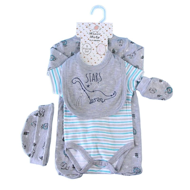 Baby Clothes Boys And Girls Onesie One Year Old Set $59.68 Dana Fashion Color: Grey dinosaur Size: 3M 6M 9M Baby Clothing Product information: Fabric name: cotton Main fabric composition: cotton Fabric process: Soft treatment Thickness: Thin Patterns: ani
