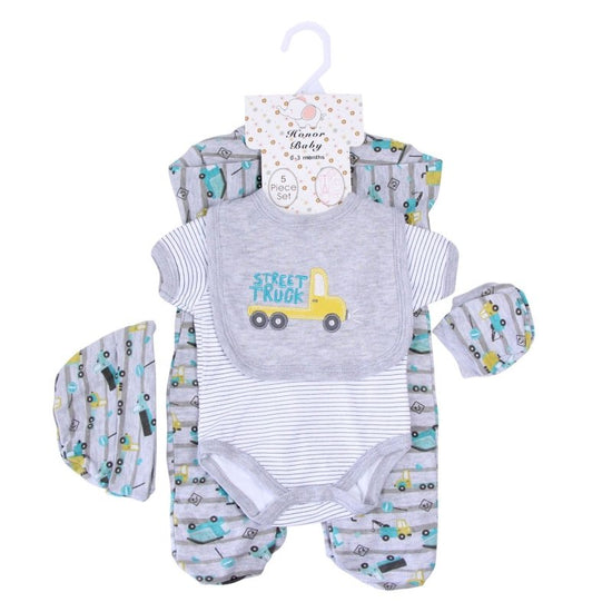 Baby Clothes Boys And Girls Onesie One Year Old Set $59.68 Dana Fashion Color: Yellow car gray background Size: 3M 6M 9M Baby Clothing Product information: Fabric name: cotton Main fabric composition: cotton Fabric process: Soft treatment Thickness: Thin