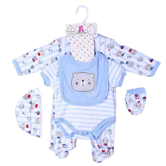 Baby Clothes Boys And Girls Onesie One Year Old Set $59.68 Dana Fashion Color: Blue ground grizzly bear face Size: 3M 6M 9M Baby Clothing Product information: Fabric name: cotton Main fabric composition: cotton Fabric process: Soft treatment Thickness: Th