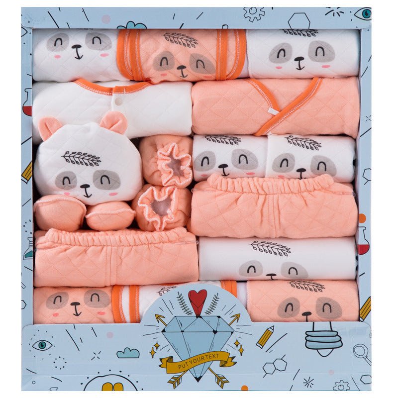 Baby Clothes Cotton Newborn Gift Box Set $69.50 Dana Fashion Color: Orange Size: Newborn style: B Baby Clothing Product Information : Applicable gender: Neutral/male and female Gift box content: Clothing + accessories / supplies Thickness: Thin section Su