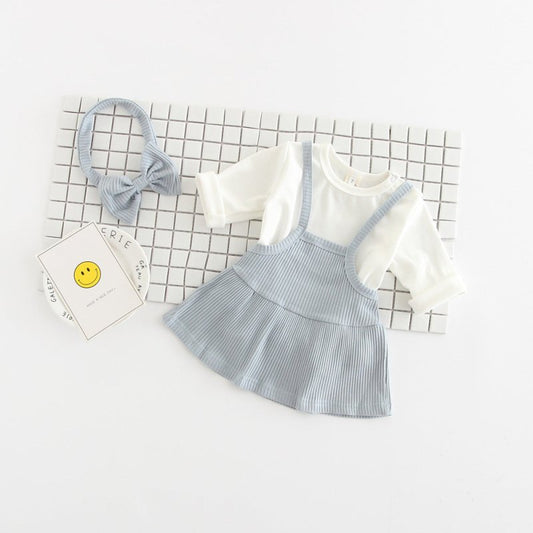 Baby Clothes Girls Fall Newborn Children Cotton Baby Romper Dress Up Clothing Three Sets $24.03 Dana Fashion Color: Blue Size: 100 Baby Clothing Baby clothes girls fall newborn children cotton baby romper dress up clothing three sets