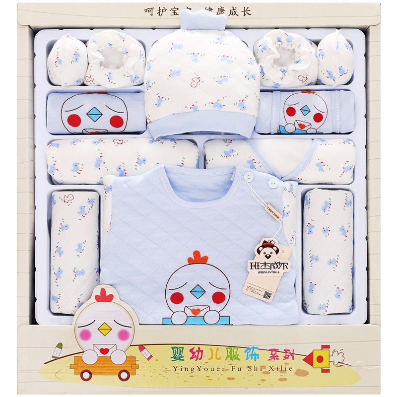 Baby clothes newborn gift box $43.13 Dana Fashion Color: Blue Baby Clothing Applicable gender: neutral/male and female Gift box content: clothing + accessories / supplies Fabric technology: soft treatment Suitable seasons: spring, autumn, unlimited season