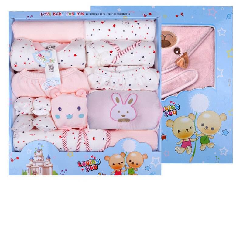 Baby Clothes Spring And Autumn Suit For Newborn $91.92 Dana Fashion style: 23pieces of pink Child size: 59cm Baby Clothing Product information: Material: Cotton Style: casual Features: Lapel strap Colour: blue, pink, yellow Size Information: Note: 1. Asia