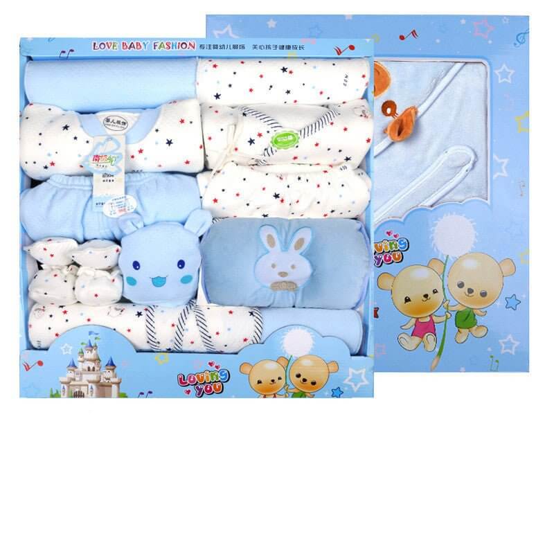 Baby Clothes Spring And Autumn Suit For Newborn $91.92 Dana Fashion style: 23pieces of blue Child size: 59cm Baby Clothing Product information: Material: Cotton Style: casual Features: Lapel strap Colour: blue, pink, yellow Size Information: Note: 1. Asia
