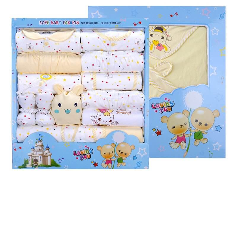 Baby Clothes Spring And Autumn Suit For Newborn $82.44 Dana Fashion style: 20pieces of yellow Child size: 59cm Baby Clothing Product information: Material: Cotton Style: casual Features: Lapel strap Colour: blue, pink, yellow Size Information: Note: 1. As