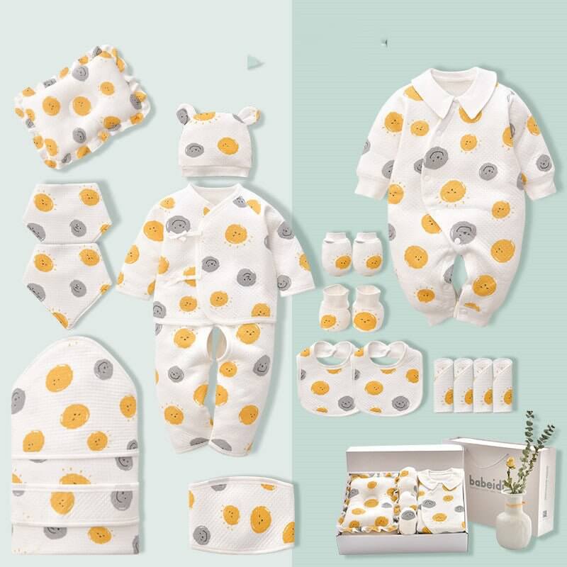Baby clothes summer suit $84.72 Dana Fashion Color: Warm x22 Size: 59cm Baby Clothing Product information: Fabric: Cotton Applicable gender: General Placket: single breasted Number of pieces: 20 or more Combination form: clothing + accessories Material co