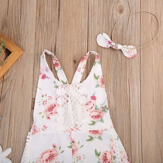 Baby Clothing Newborn Kid Baby Girl Floral Romper Clothes Sleeveless Jumpsuit Tassel Sunsuit Outfit Set $13.15 Dana Fashion Color: Pink Size: 100cm Baby Clothing Quality is the first with best service. customers all are our friends. Fashion design,100% Br