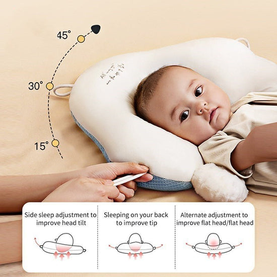 Baby Correction Head Shaping Pillow $55.22 Dana Fashion Color: Blue white style: Drawstring style Baby & Mother Product information: Filler: pearl cotton Pillow fabric: pure cotton Target audience: newborns, early childhood (3-6 years old), primary and se