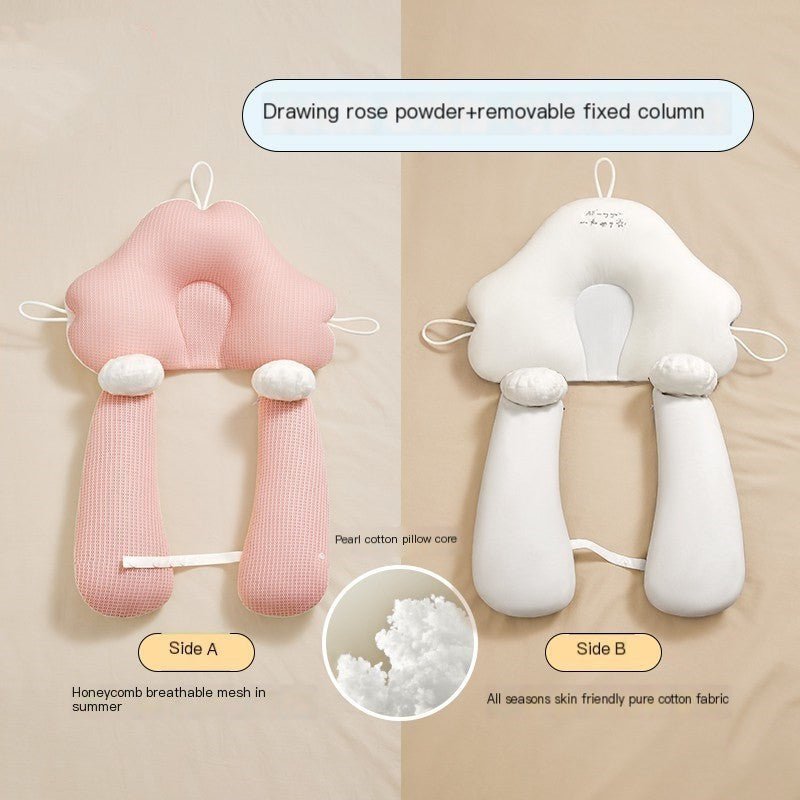 Baby Correction Head Shaping Pillow $55.22 Dana Fashion Color: Pink white style: Drawstring style Baby & Mother Product information: Filler: pearl cotton Pillow fabric: pure cotton Target audience: newborns, early childhood (3-6 years old), primary and se