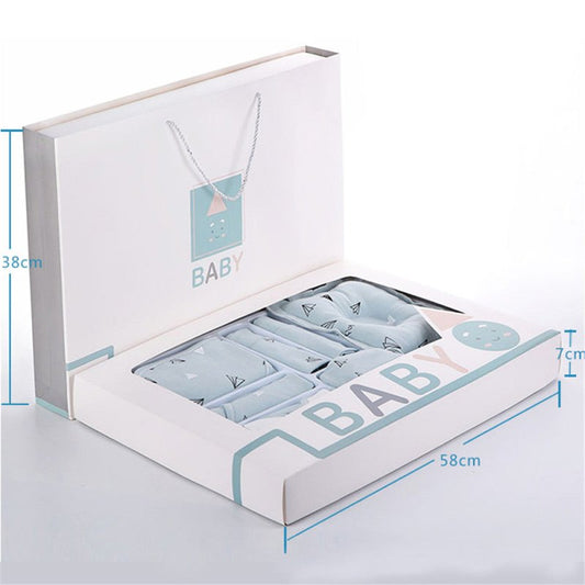 Baby cotton clothes gift box $97.50 Dana Fashion Color: A 22pink Baby Clothing Applicable gender: neutral/male and female Gift box content: clothing + accessories / supplies Fabric technology: sanding, soft treatment Closed style: single-breasted Pattern:
