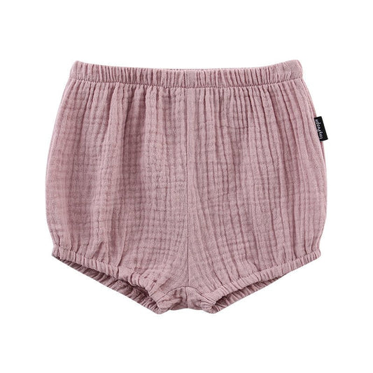 Baby Cotton Crepe Shorts Summer Breathable Light Pants Baby Bloomers $15.72 Dana Fashion Color: Army Green Size: 100cm Baby Clothing Product information: Made of: Cotton Whether to open the crotch: do not open the crotch Waist: middle waist Applicable gen