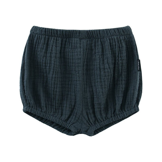 Baby Cotton Crepe Shorts Summer Breathable Light Pants Baby Bloomers $15.72 Dana Fashion Color: Navy Size: 100cm Baby Clothing Product information: Made of: Cotton Whether to open the crotch: do not open the crotch Waist: middle waist Applicable gender: n