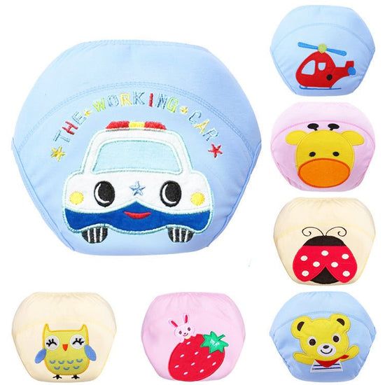 Baby cotton diaper learning pants $11.36 Dana Fashion Style: 1 style Size: 100cm Baby Clothing Name: Embroidered learning pants Brand: qianquhui Fabric: Table: Baby cotton cloth Lining: cotton terry cloth Middle: Waterproof TPU size(cm） waist Crotch depth
