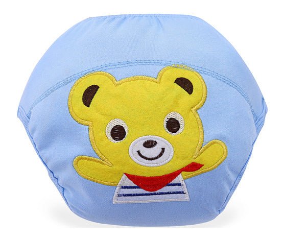 Baby cotton diaper learning pants $11.36 Dana Fashion Style: 2 style Size: 100cm Baby Clothing Name: Embroidered learning pants Brand: qianquhui Fabric: Table: Baby cotton cloth Lining: cotton terry cloth Middle: Waterproof TPU size(cm） waist Crotch depth