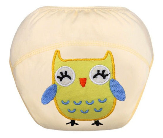 Baby cotton diaper learning pants $11.36 Dana Fashion Style: 1 style Size: 100cm Baby Clothing Name: Embroidered learning pants Brand: qianquhui Fabric: Table: Baby cotton cloth Lining: cotton terry cloth Middle: Waterproof TPU size(cm） waist Crotch depth