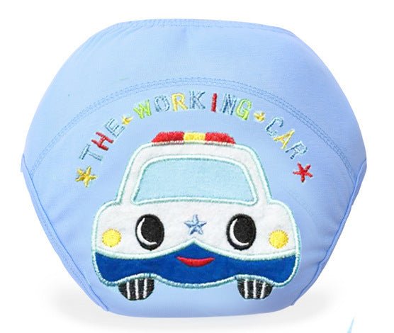 Baby cotton diaper learning pants $11.36 Dana Fashion Style: 4 style Size: 100cm Baby Clothing Name: Embroidered learning pants Brand: qianquhui Fabric: Table: Baby cotton cloth Lining: cotton terry cloth Middle: Waterproof TPU size(cm） waist Crotch depth