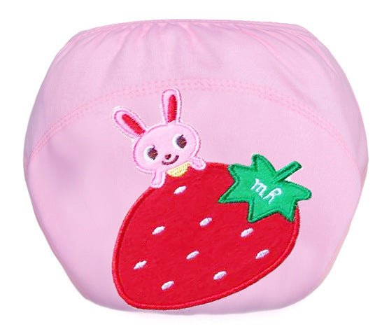 Baby cotton diaper learning pants $11.36 Dana Fashion Style: 7 style Size: 100cm Baby Clothing Name: Embroidered learning pants Brand: qianquhui Fabric: Table: Baby cotton cloth Lining: cotton terry cloth Middle: Waterproof TPU size(cm） waist Crotch depth