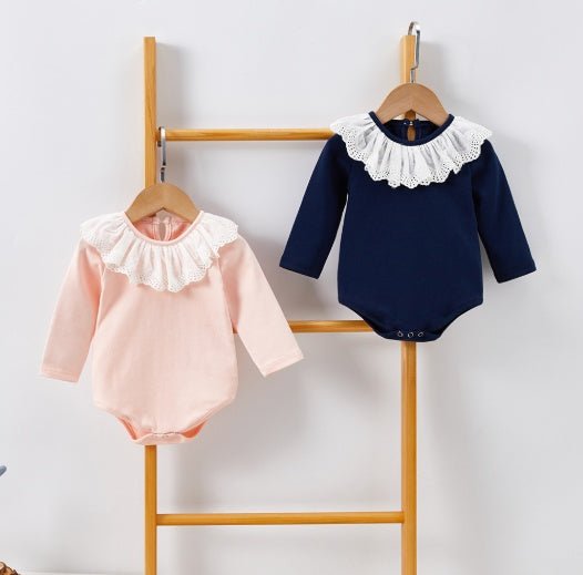 Baby cotton one-piece clothing $16.40 Dana Fashion Color: Blue Size: 66cm Baby Clothing Sleeve length: long sleeve Hooded or not: not Hooded Thickness: ordinary Main fabric composition: Cotton Main fabric content: 100% Closed style: Pullover Color: navy b