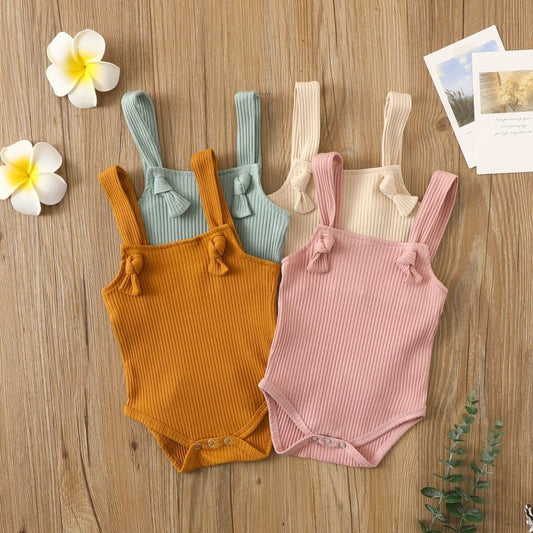 Baby Cotton Pit Strap Small Romper $15.00 Dana Fashion Color: Beige Suitable For Height: 100cm Baby Clothing Product information: Color: brown, beige, pink, light green Applicable height: 80cm,90cm,100cm,60cm,70cm Style: short climb Thickness: ordinary Fa