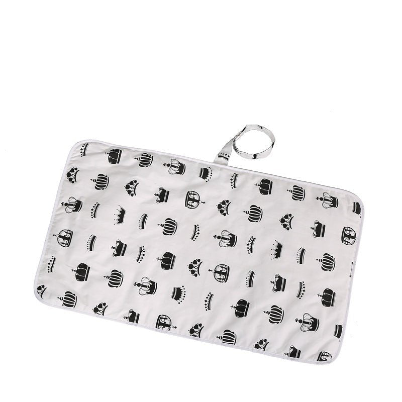 Baby cotton portable diaper changing pad $15.88 Dana Fashion Color: Crown Baby & Mother The urine-proof pad is a must-have item for babies to go out. It is easy to carry, and the foldable button can be fixed without loosening. The first layer of pure cott