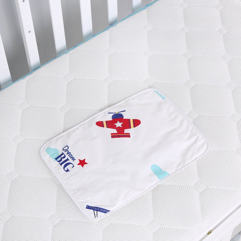 Baby cotton portable diaper changing pad $15.88 Dana Fashion Color: Small plane Baby & Mother The urine-proof pad is a must-have item for babies to go out. It is easy to carry, and the foldable button can be fixed without loosening. The first layer of pur
