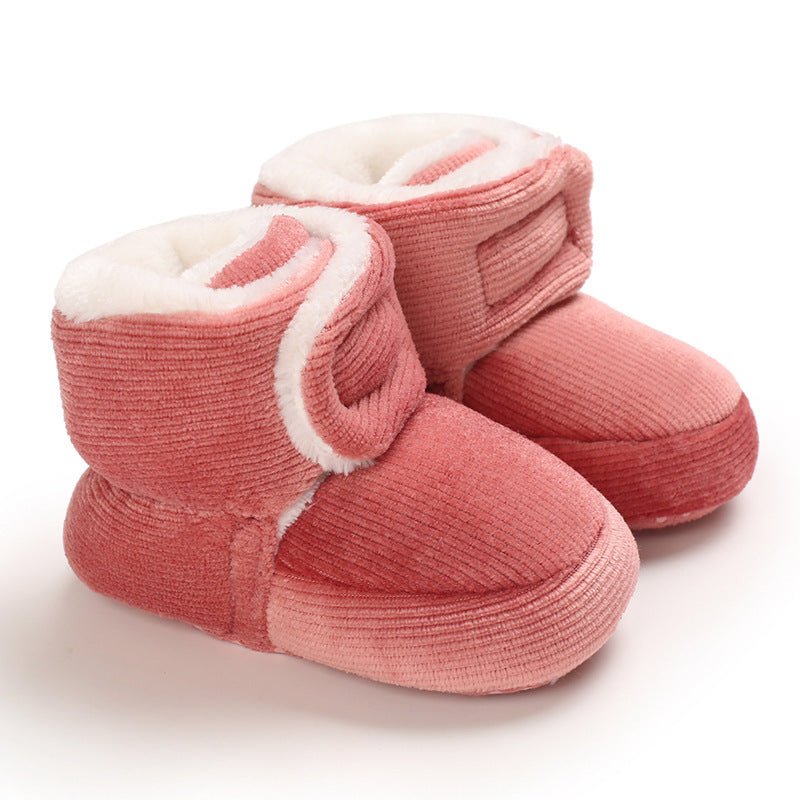 Baby Cotton Shoes, Soft Sole Baby Shoes, Casual Toddler Shoes $17.93 Dana Fashion Color: Rose Red Shoe size: 11cm Baby & Mother Product information: Style: Casual Function: Keep warm Thickness: thicker Tube height: middle tube Is there a light: no Is ther
