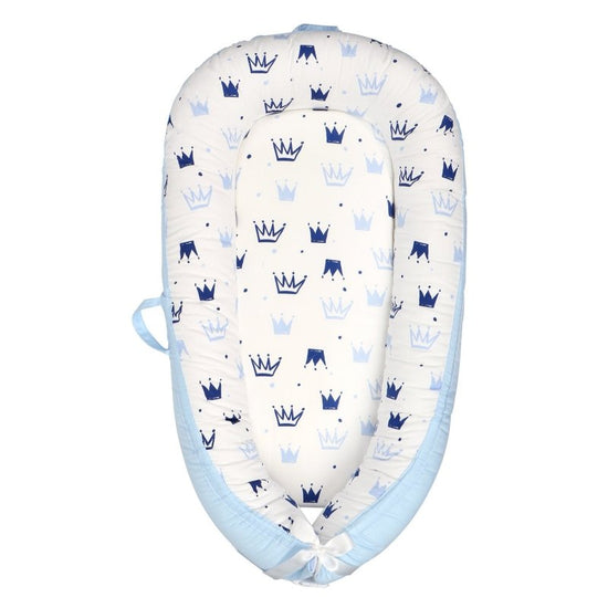 Baby Crib Bed Foldable Newborn Bionic Bed Baby Supplies $158.49 Dana Fashion Color: Blue crown Size: 90x50CM Baby & Mother Product information: Product kit: 1 piece set Fabric count: 40 Bedding style: simple style Season: Spring and Autumn Bedding fabric: