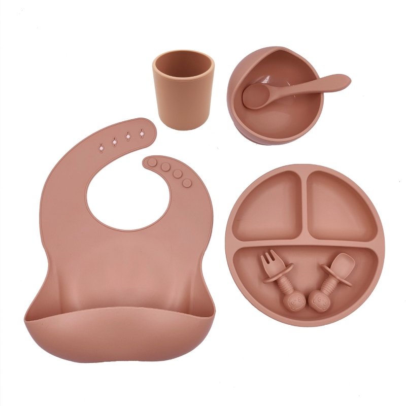 Baby Cutlery Set Silicone Bib Silicone Cup Spoon $37.47 Dana Fashion Color: Orange Baby & Mother Product information : Material: food grade silicone, BPA free, in line with the strict testing of the US FDA. Size: bib 23*30cm suction bowl 11.7*8cm dinner p