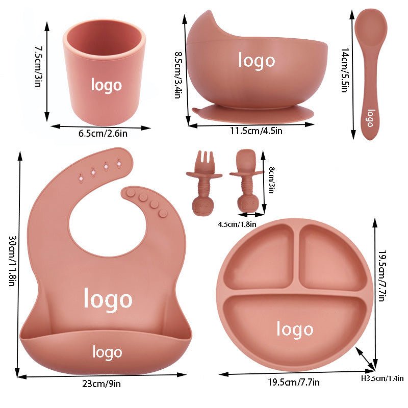 Baby Cutlery Set Silicone Bib Silicone Cup Spoon $37.47 Dana Fashion Color: Beige Baby & Mother Product information : Material: food grade silicone, BPA free, in line with the strict testing of the US FDA. Size: bib 23*30cm suction bowl 11.7*8cm dinner pl